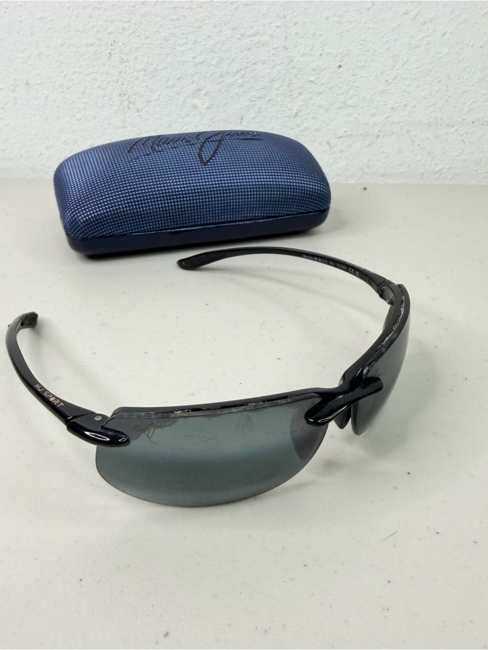 Maui Jim Japan Banyans Gloss Black Sunglasses Frame ONLY -Includes Case